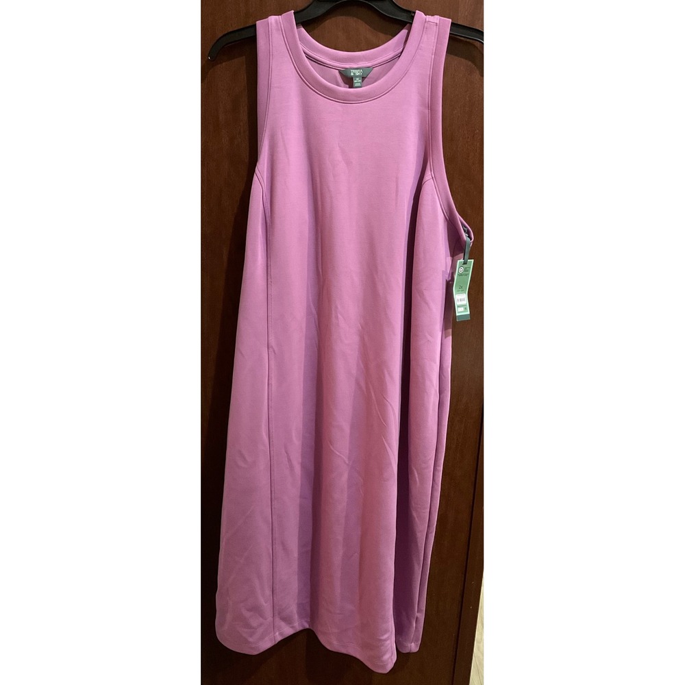 Terra & Sky Women's Plus Size Scuba Knit Midi Tank Dress, Size 2X - H-057